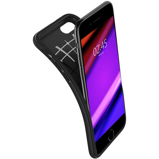 Spigen - Rugged Armor Backcover voor Apple iPhone SE (2022 / 2020) - Black