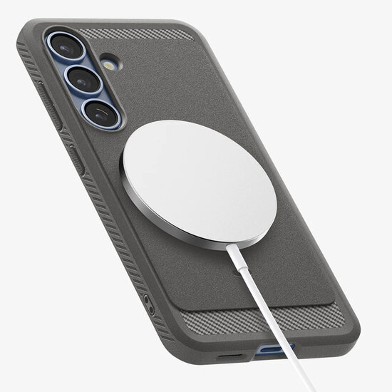 Spigen - Rugged Armor Backcover MagSafe voor Samsung Galaxy S25 Plus - Marble Grey
