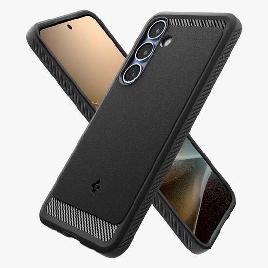 Spigen - Rugged Armor Backcover MagSafe voor Samsung Galaxy S25 - Matte Black