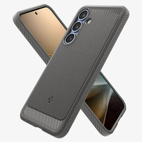 Spigen - Rugged Armor Backcover MagSafe voor Samsung Galaxy S25 - Marble Grey