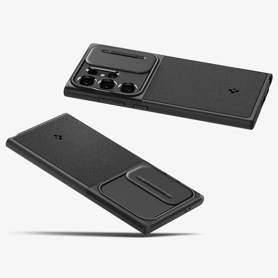 Spigen - Optik Armor Camera Slider voor Samsung Galaxy S24 Ultra - Black