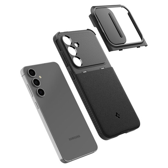 Spigen - Optik Armor Camera Slider voor Samsung Galaxy S24 FE - Black