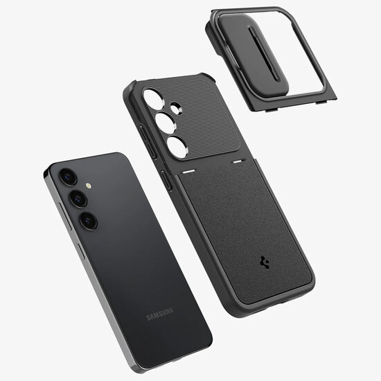 Spigen - Optik Armor Camera Slider voor Samsung Galaxy S24 - Black