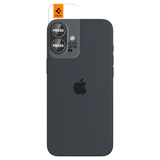 Spigen - GLAStR EZ Fit Optik Pro Camera Protector 2 Pack voor Apple iPhone 16 / 16 Plus - Transparent