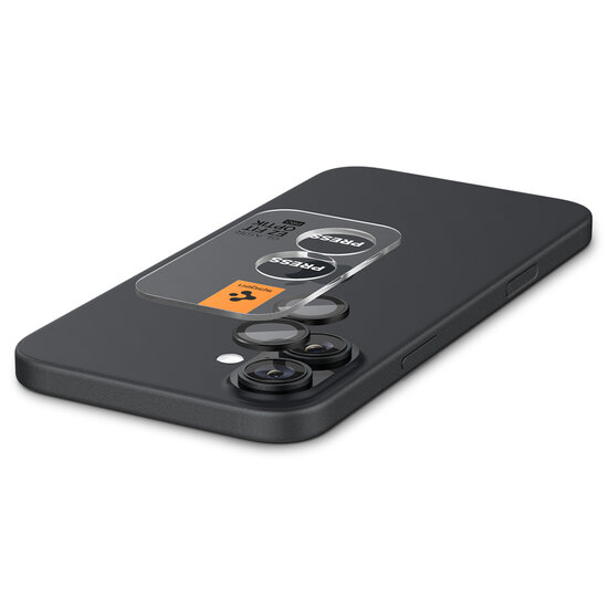 Spigen - GLAStR EZ Fit Optik Pro Camera Protector 2 Pack voor Apple iPhone 16 / 16 Plus - Black