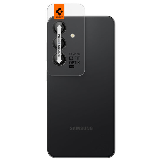 Spigen - GLAStR EZ Fit Optik Camera Protector 2 Pack voor Samsung Galaxy S24 Plus - Black