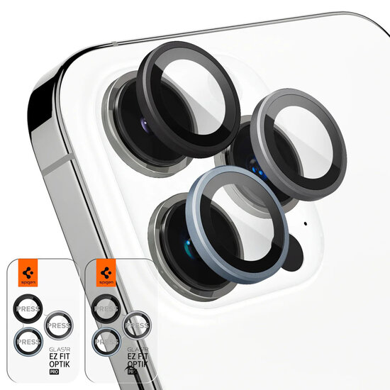 Spigen - GLAStR EZ Fit Optik Camera Protector 2 Pack voor Apple iPhone 15 Pro / 15 Pro Max - Zero One