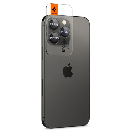 Spigen - GLAStR EZ Fit Optik Camera Protector 2 Pack voor Apple iPhone 14 Pro / 14 Pro Max - Black