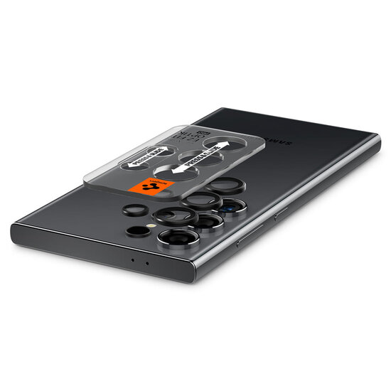 Spigen - GLAStR Camera Protector Glas 2 Pack voor Samsung Galaxy S24 Ultra - Black