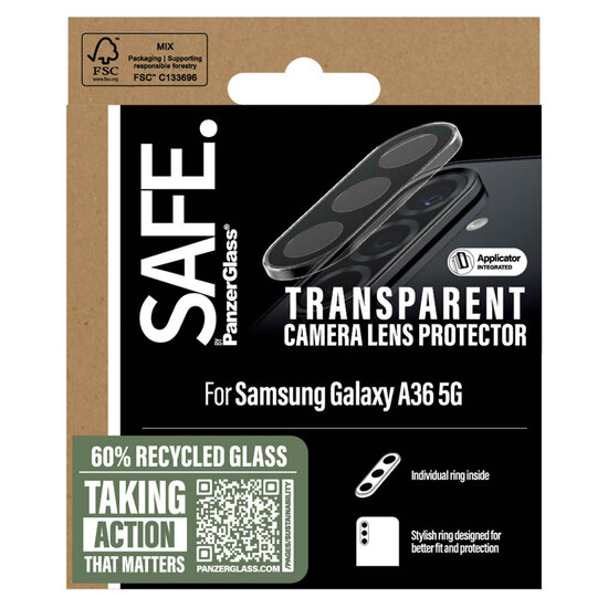 SAFE by PanzerGlass - SAFE. by PanzerGlass Camera Lens Protector voor Samsung Galaxy new A35 5G - Transparent