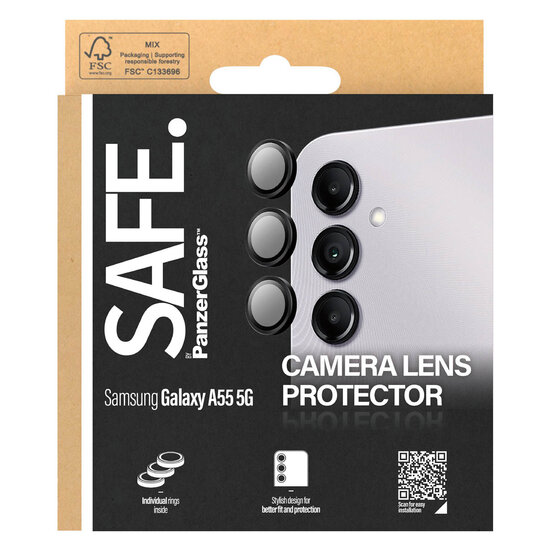 SAFE by PanzerGlass - Camera Protector Hoops voor Samsung Galaxy A55 - Transparent