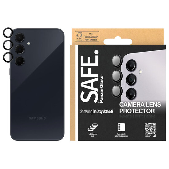 SAFE by PanzerGlass - Camera Protector Hoops voor Samsung Galaxy A35 - Transparent