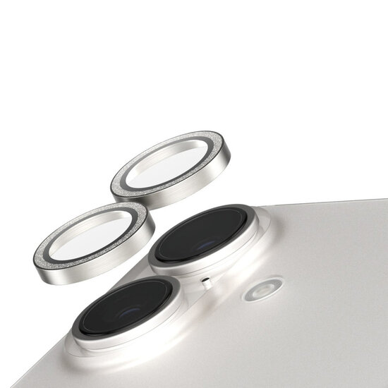 SAFE by PanzerGlass - Camera Lens Protector voor Apple iPhone 16 / 16 Plus - Glitter Silver