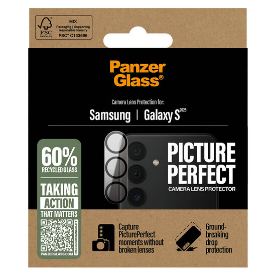 PanzerGlass - Camera Protector voor Samsung Galaxy S25 - Transparent