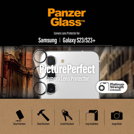 PanzerGlass - Camera Protector voor Samsung Galaxy S23 / S23 Plus - Transparent