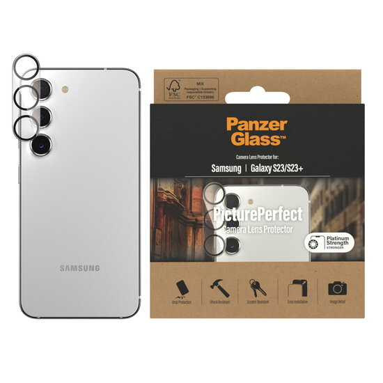 PanzerGlass - Camera Protector voor Samsung Galaxy S23 / S23 Plus - Transparent