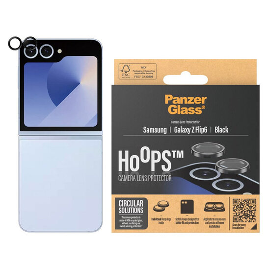 PanzerGlass - Camera Protector Hoops Optic Rings voor Samsung Galaxy Z Flip 6 - Transparent