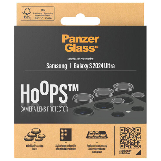 PanzerGlass - Camera Protector Hoops Optic Rings voor Samsung Galaxy S24 Ultra - Black
