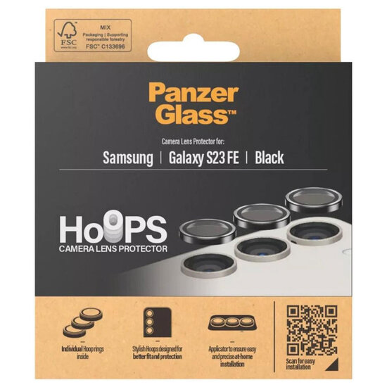 PanzerGlass - Camera Protector Hoops Optic Rings voor Samsung Galaxy S23 FE - Transparent