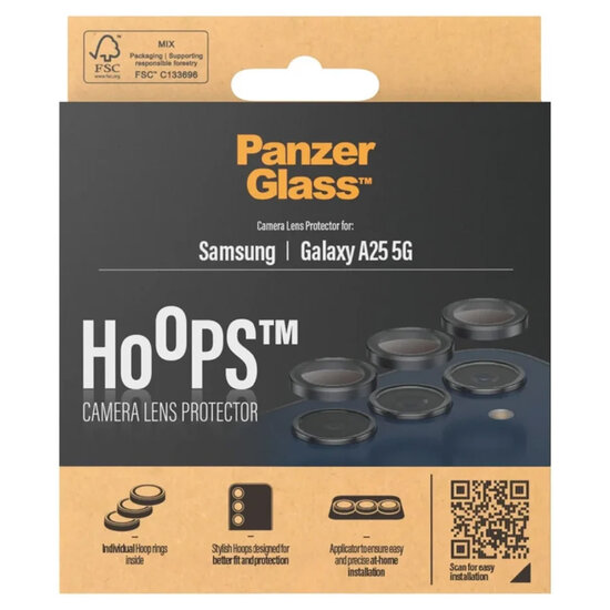 PanzerGlass - Camera Protector Hoops Optic Rings voor Samsung Galaxy A25 (5G) - Black