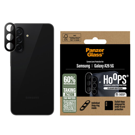 PanzerGlass - Camera Protector Hoops Optic Rings voor de Samsung Galaxy A26 - Transparent