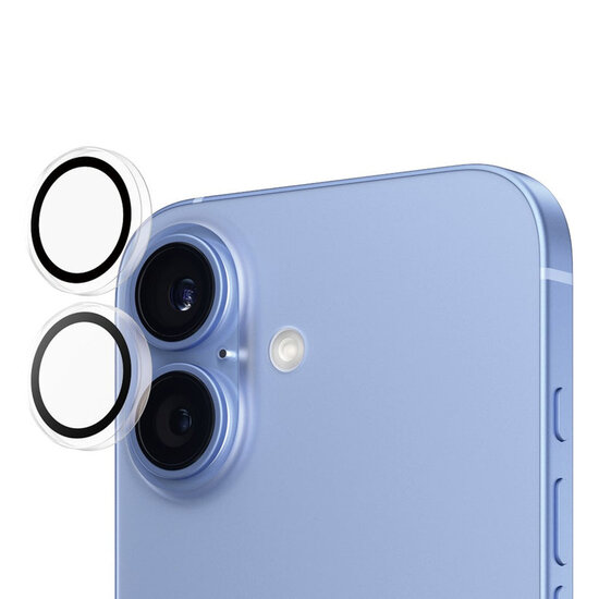 PanzerGlass - Camera Protector Hoops Optic Rings voor Apple iPhone 16 / 16 Plus - Transparent