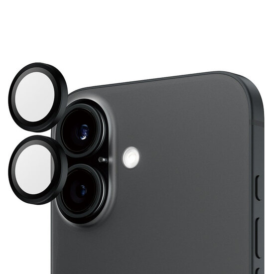 PanzerGlass - Camera Protector Hoops Optic Rings voor Apple iPhone 16 / 16 Plus - Black