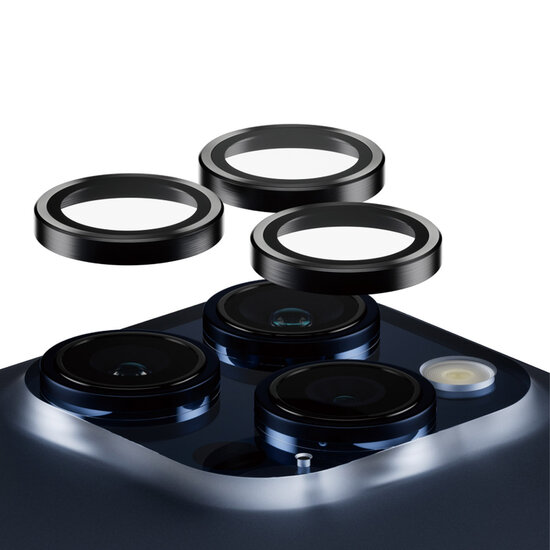 PanzerGlass - Camera Protector Hoops Optic Rings voor Apple iPhone 15 Pro / 15 Pro Max - Transparent
