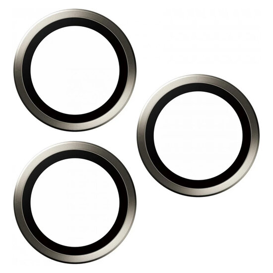 PanzerGlass - Camera Protector Hoops Optic Rings voor Apple iPhone 15 Pro / 15 Pro Max - Natural Titanium