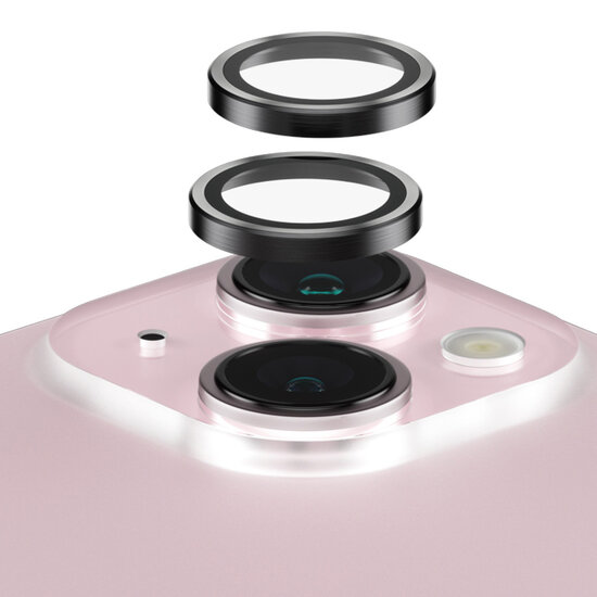 PanzerGlass - Camera Protector Hoops Optic Rings voor Apple iPhone 15 / 15 Plus - Transparent