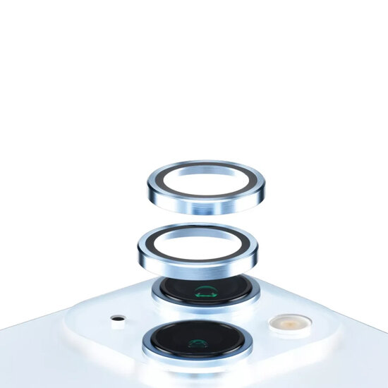 PanzerGlass - Camera Protector Hoops Optic Rings voor Apple iPhone 15 / 15 Plus - Blue