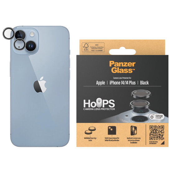 PanzerGlass - Camera Protector Hoops Optic Rings voor Apple iPhone 14 / 14 Plus - Transparent