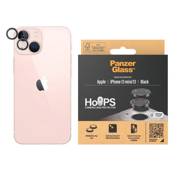 PanzerGlass - Camera Protector Hoops Optic Rings voor Apple iPhone 13 / 13 Mini - Transparent