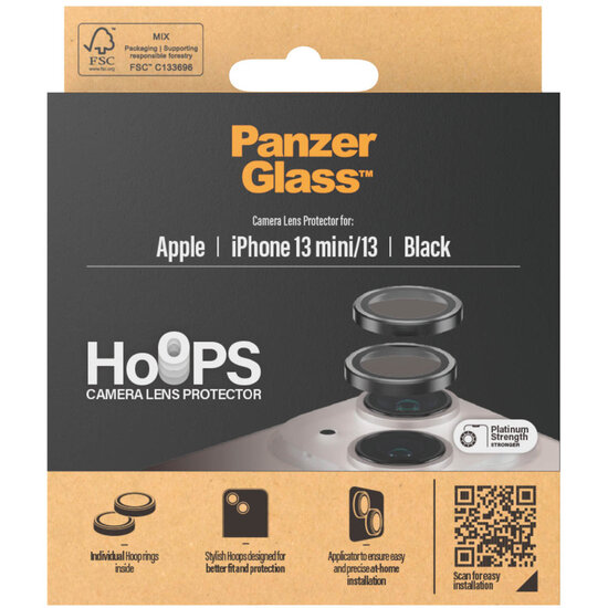 PanzerGlass - Camera Protector Hoops Optic Rings voor Apple iPhone 13 / 13 Mini - Transparent