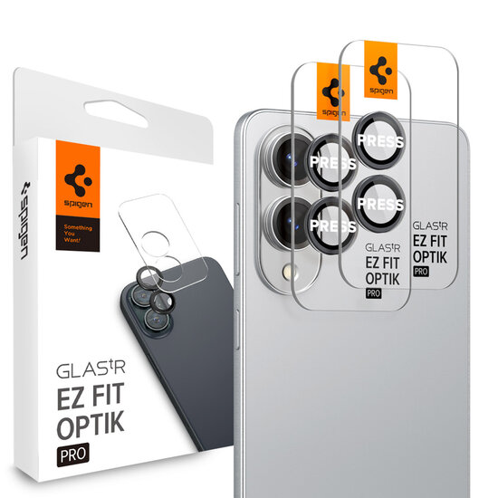 Spigen - Glas.tR EZFit Optik Lens Protector 2 pack voor Samsung Galaxy S25 Edge - Transparent