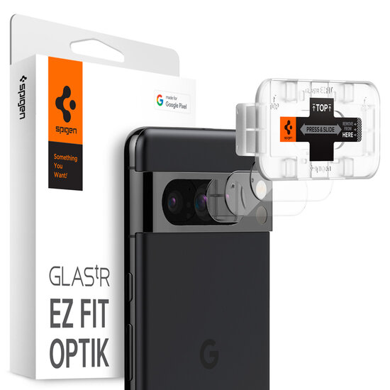 Spigen - Glas.tR EZFit Optik Lens Protector 2 pack voor Google Pixel 8 Pro - Transparent
