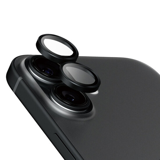 PanzerGlass - Hoops Ceramic Lens Protector voor Apple iPhone 16 / 16 Plus - Transparent