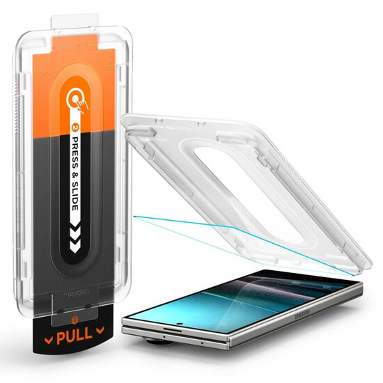 Spigen - EZ Fit Glas.tR met Applicator - 1 pack voor Samsung Galaxy Z Fold 7 - Transparent