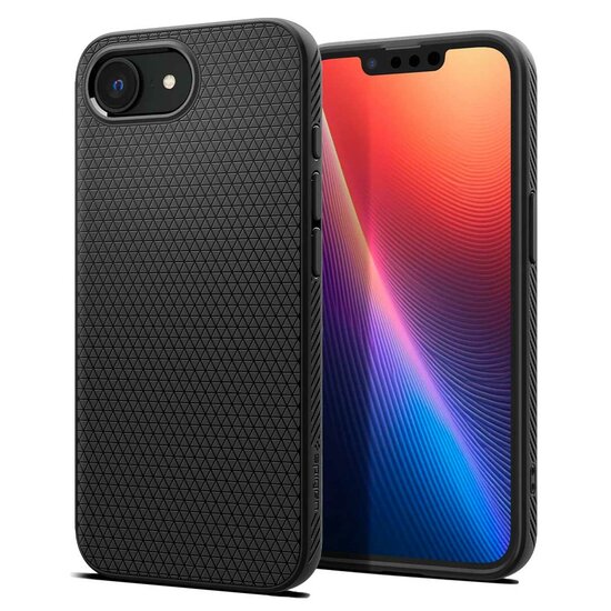 Spigen - Liquid Air Backcover voor Apple iPhone 16e - Matte Black