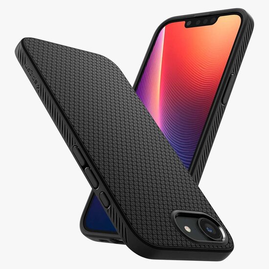 Spigen - Liquid Air Backcover voor Apple iPhone 16e - Matte Black