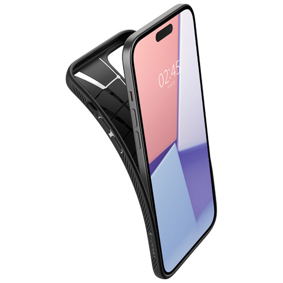 Spigen - Liquid Air Backcover voor Apple iPhone 15 - Matte Black