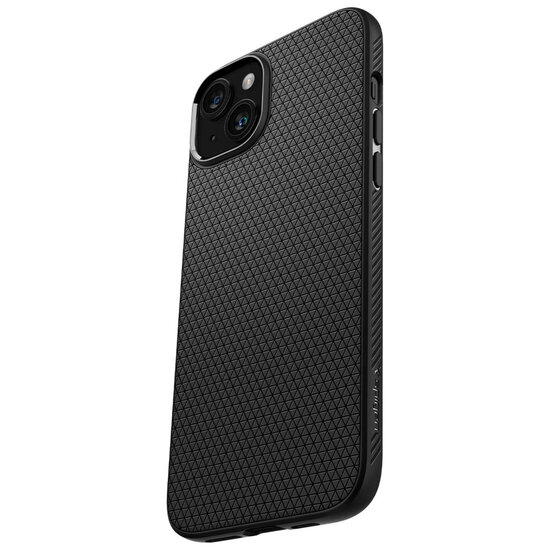 Spigen - Liquid Air Backcover voor Apple iPhone 15 - Matte Black