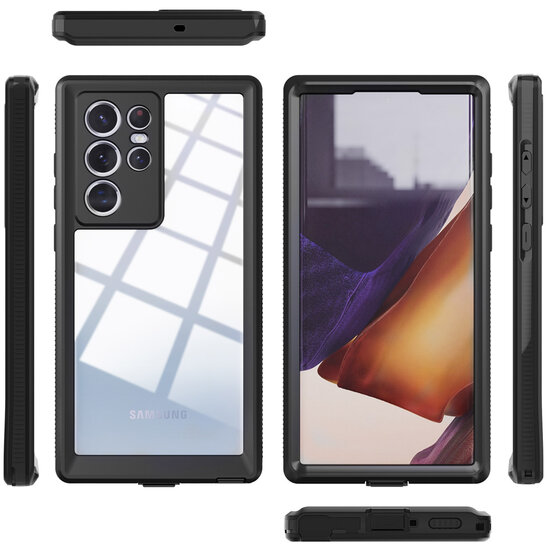 Redpepper - Dot Plus Waterproof Backcover voor Samsung Galaxy S22 Ultra - Black