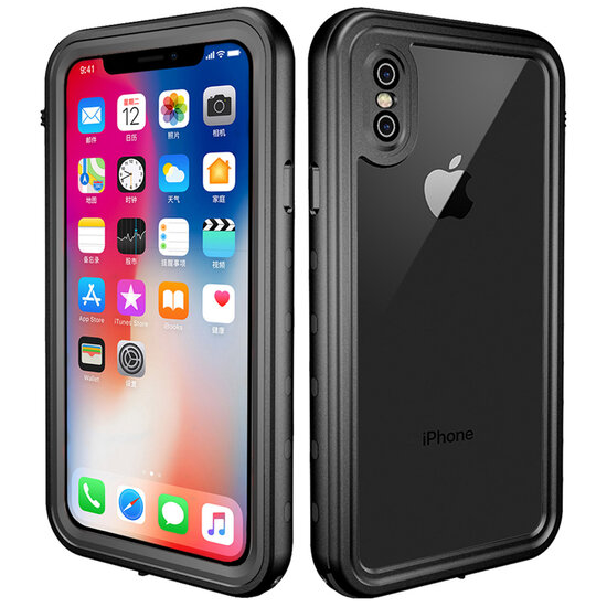 Redpepper - Dot Plus Waterproof Backcover voor Apple iPhone Xs / X - Black