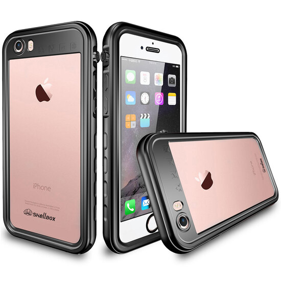 Redpepper - Dot Plus Waterproof Backcover voor Apple iPhone SE (2022 / 2020) / 8 / 7 / 6(s) - Black