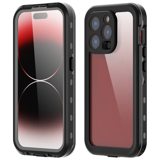 Redpepper - Dot Plus Waterproof Backcover voor Apple iPhone 15 Pro - Black