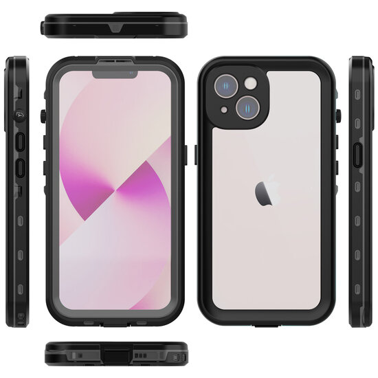 Redpepper - Dot Plus Waterproof Backcover voor Apple iPhone 14 - Black