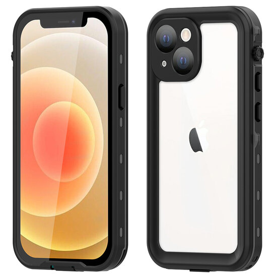 Redpepper - Dot Plus Waterproof Backcover voor Apple iPhone 13 Mini - Black