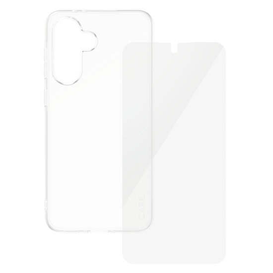 CARE by PanzerGlass - Fashion Backcover XR + Ultra-Wide Fit Screenprotector incl. applicator voor Samsung Galaxy A36 - Transparent