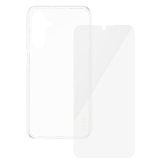 CARE by PanzerGlass - Fashion Backcover XR + Ultra-Wide Fit Screenprotector incl. applicator voor Samsung Galaxy A26 - Transparent